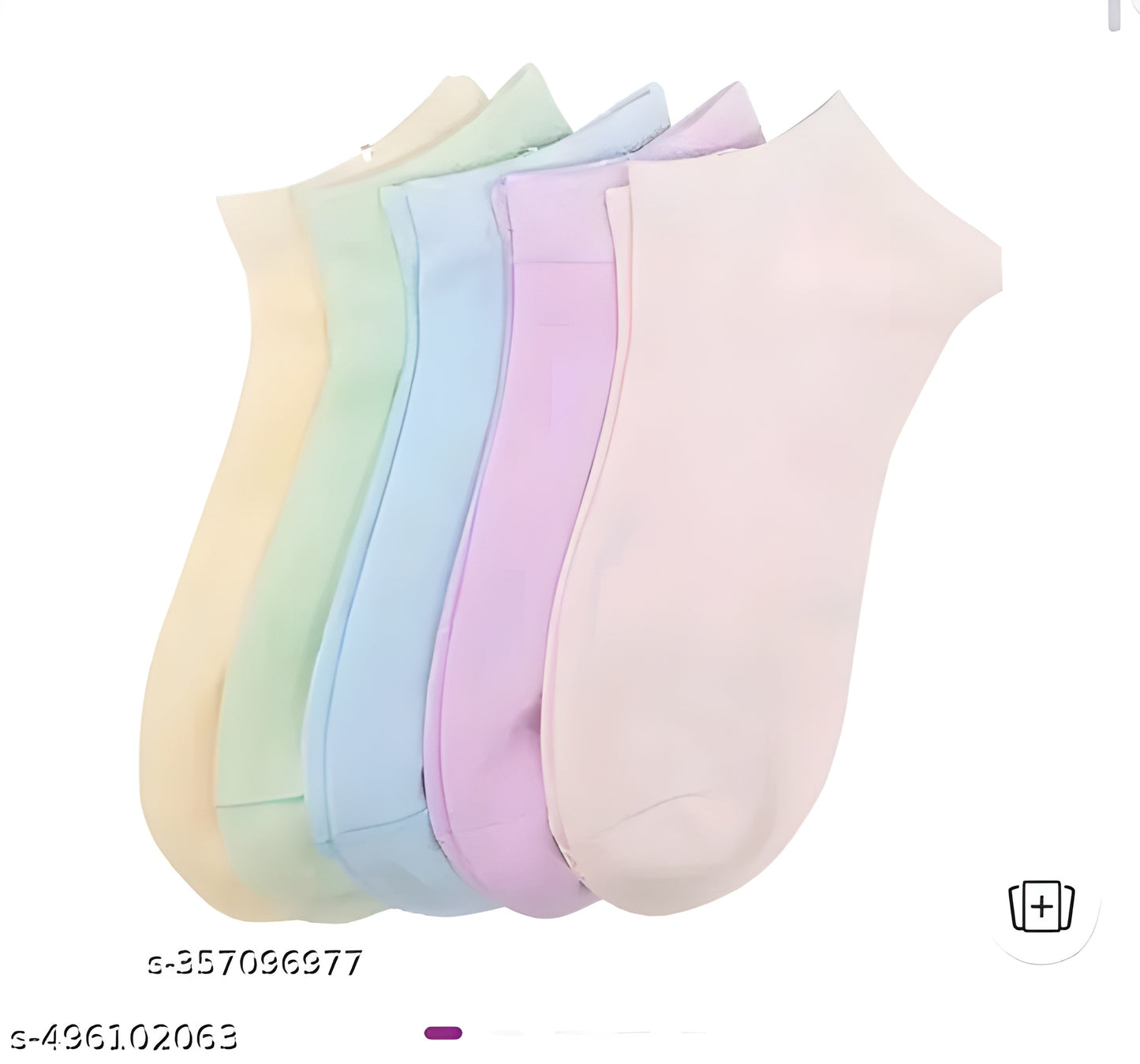 Multicolor Ankle Socks for Girls & Women — Pack of 3