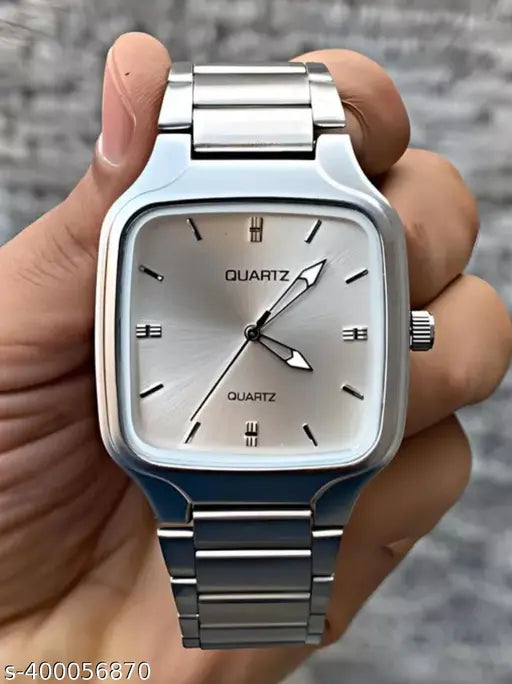 Stylish analog watch for men and boys in chain