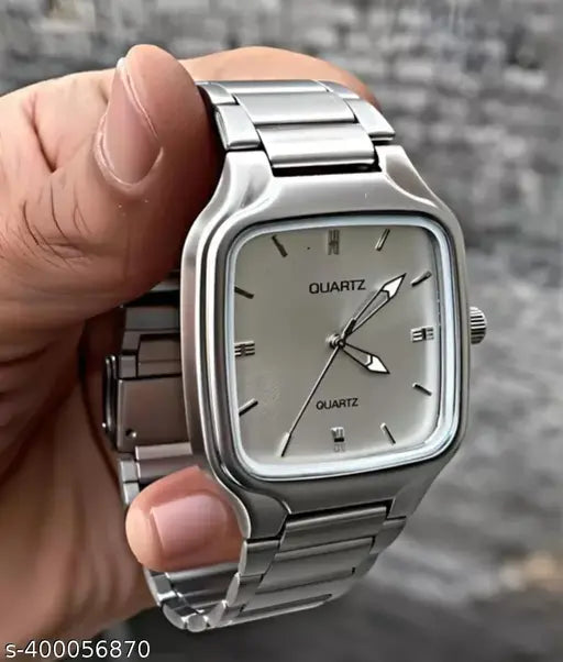 Stylish analog watch for men and boys in chain
