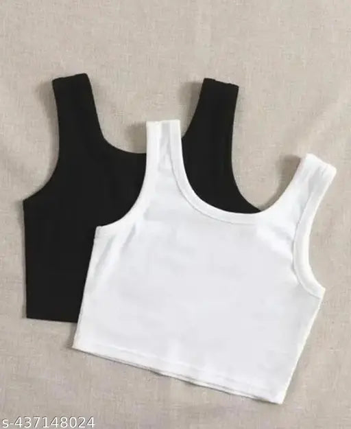Tank Top white Black trending Tshirt