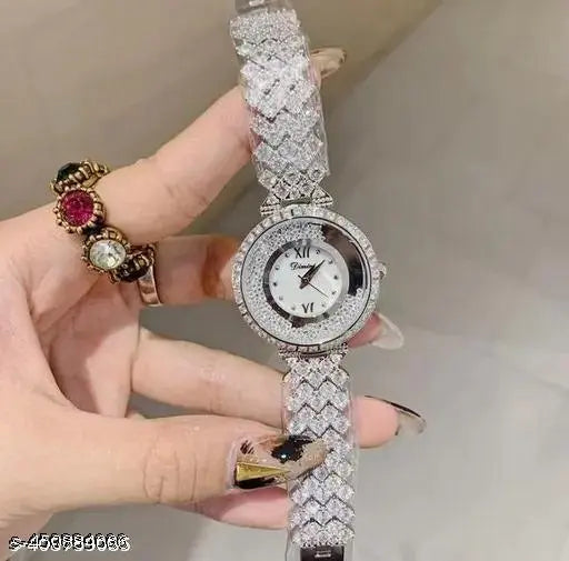 Awesome Prices Treder silver Fashion Women Watch With Diamond Watch Ladies Top Luxury Brand Ladies Casual Women's Bracelet Crystal Watches
