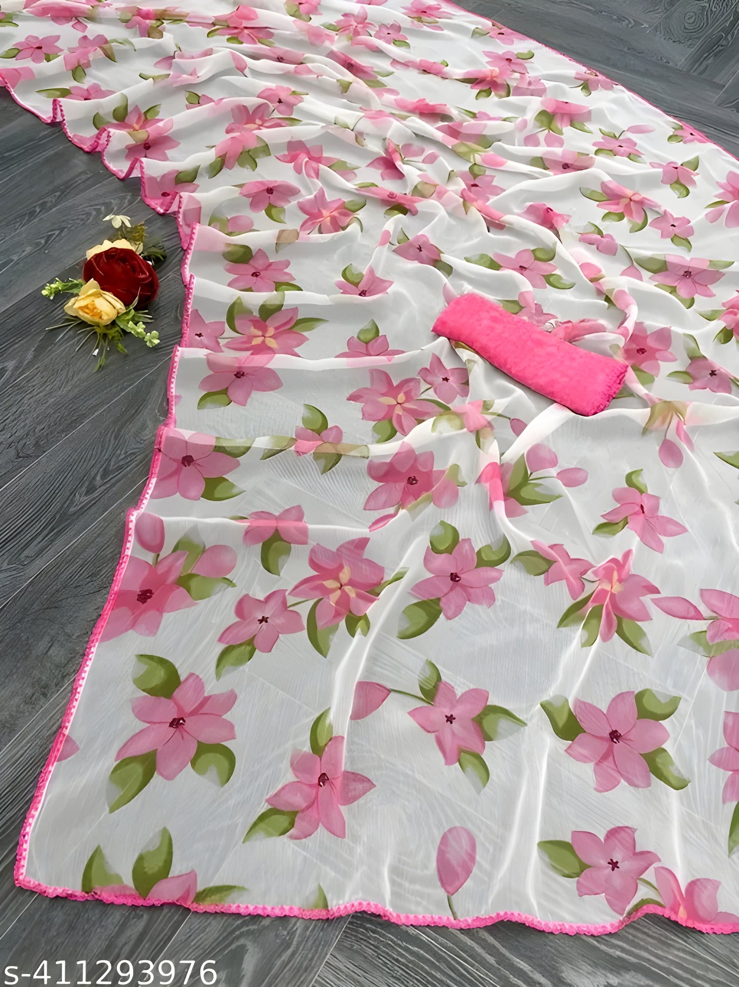 FLOWER PRINT SAREE