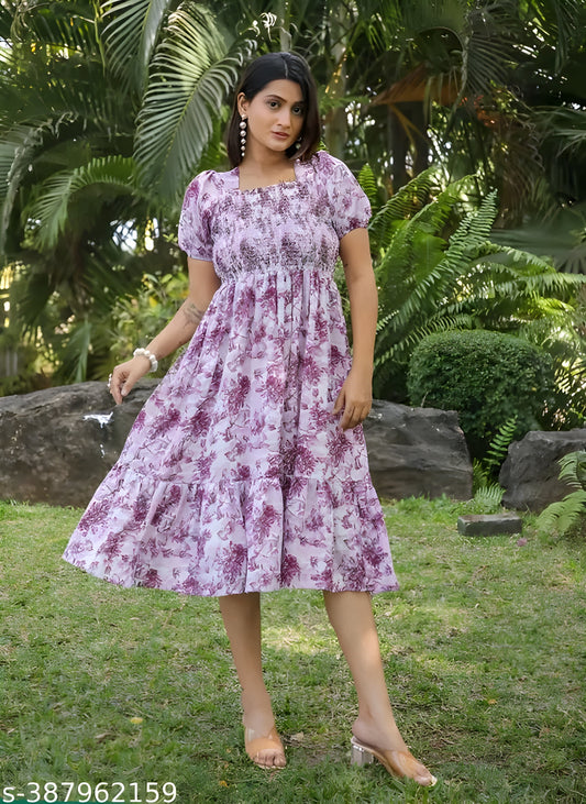 New Looking Dress Women Fit and Flare Dress...