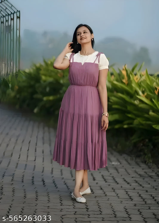 Lavender Tiered staylist Dungree
