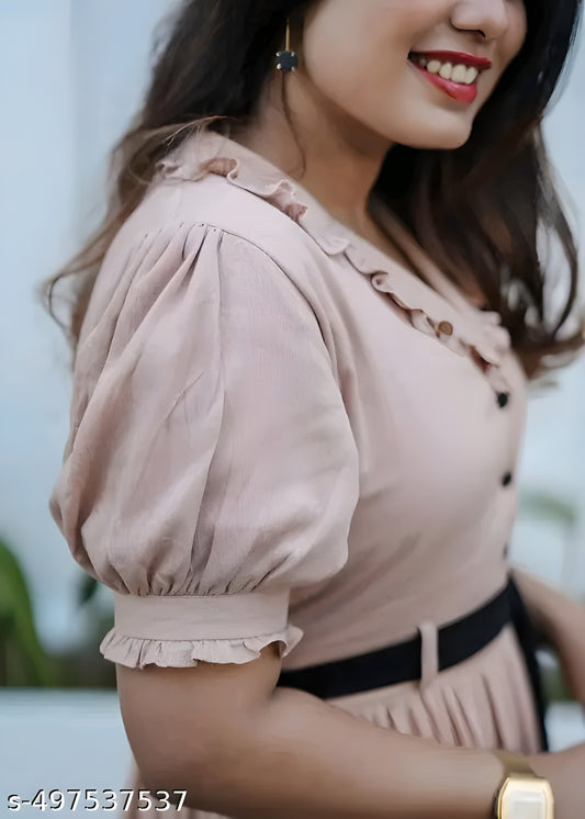 Chikku_Belt_Flare_Dress