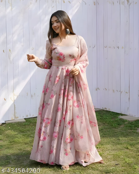 FLORAL printed Fashionable crepe Kurtis designer Unique