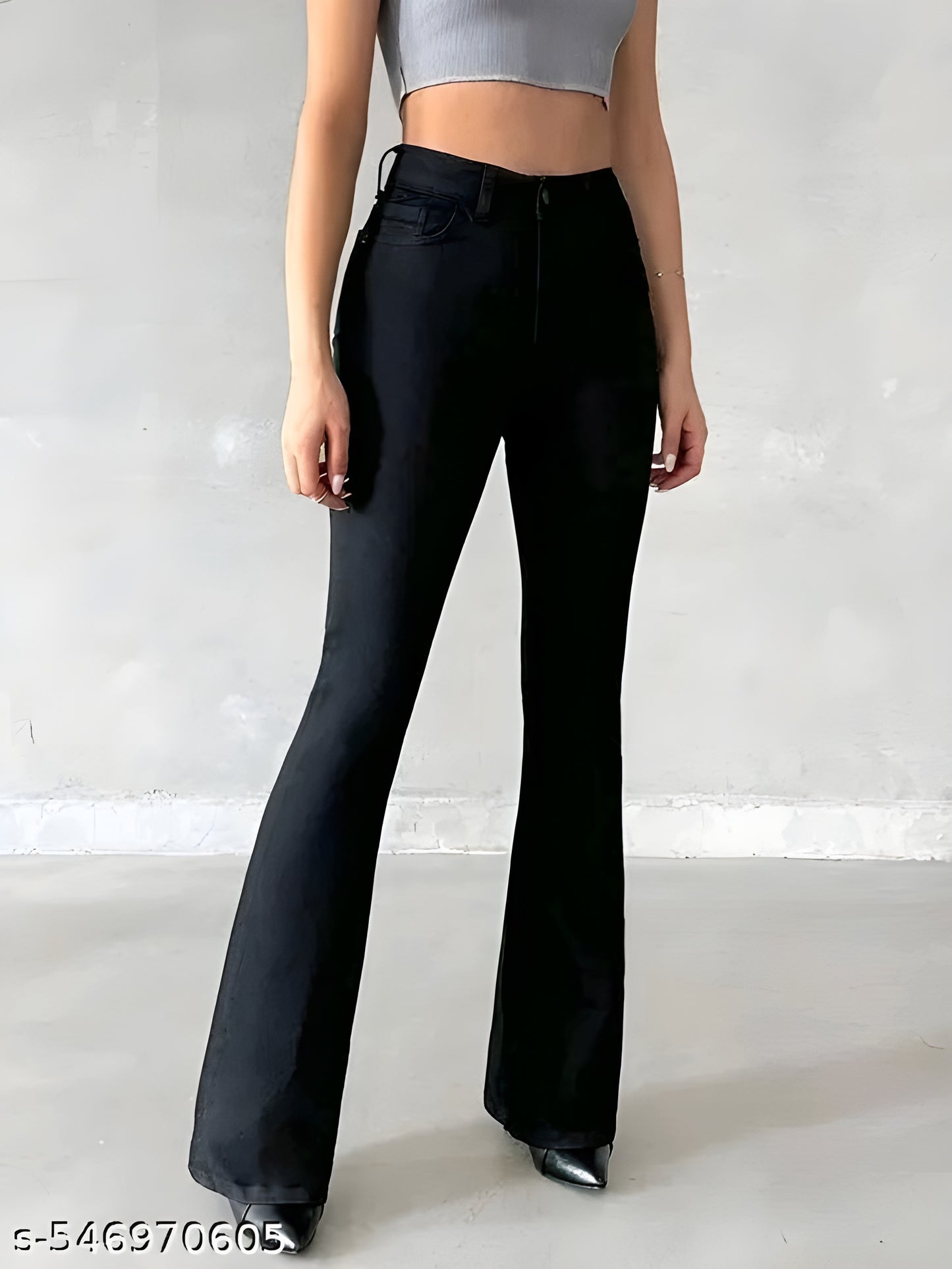 H&amp;H Black Bootcut Women Denim Jeans – Stylish High Waist Stretchable Denim for Girls &amp; Wome