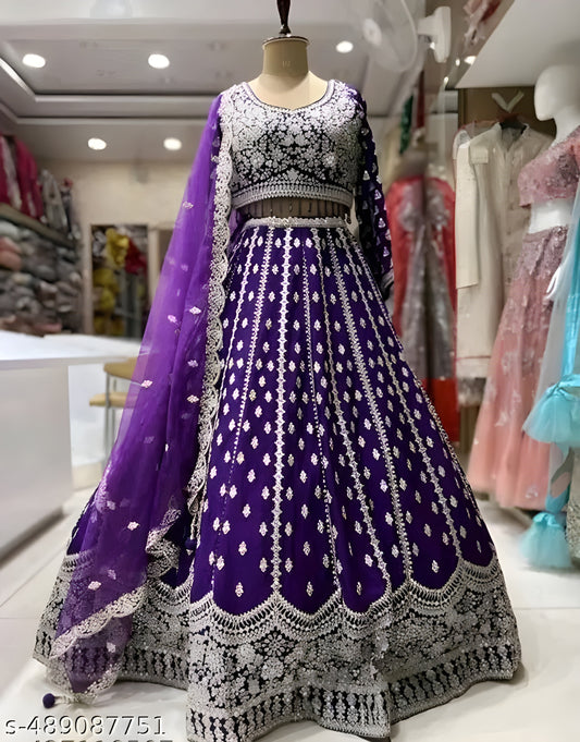 Heavy Georgette Trendy Lehenga Womens party wear