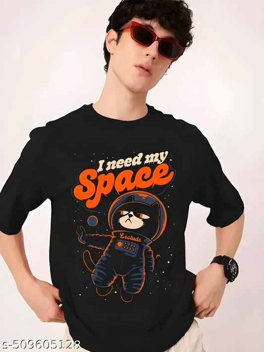 Trond Men's Half Sleeve Round Neck CottonBland Graphic printed Oversized T-shirt for Men| Plus Size Also Available