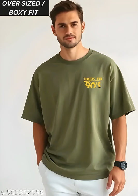 Men Cotton Blend Oversize Tshirts