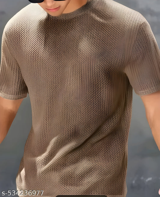 Cotton Men Blend Cotton Regular Tshir