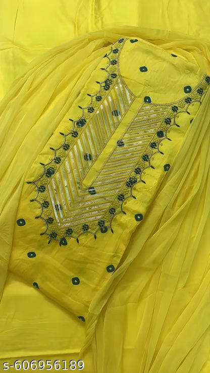 Women Jam Cotton 3-Piece Unstitched Suit — Soft & Breathable