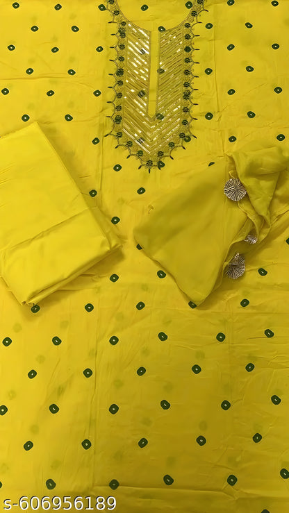 Women Jam Cotton 3-Piece Unstitched Suit — Soft & Breathable