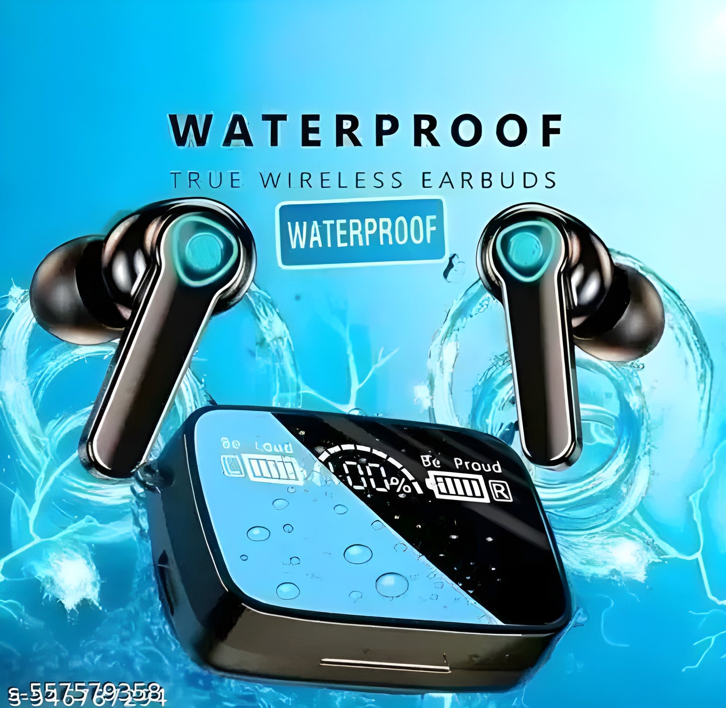 M19 HD LED Display True Wireless Earbuds (Black)