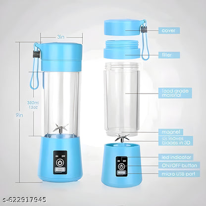 Portable Mini USB Juicer Blender – Rechargeable Personal Smoothie Maker (Multicolor)