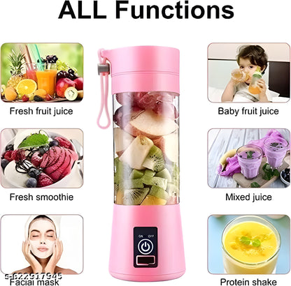 Portable Mini USB Juicer Blender – Rechargeable Personal Smoothie Maker (Multicolor)