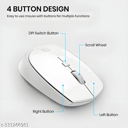 Portronics Toad 23 — Wireless Optical Mouse (White)