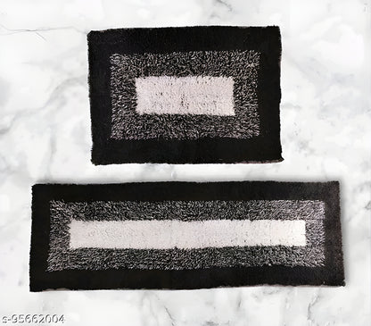 Cotton Super Soft Door Mat &amp; Bath Mat – Super Absorbent (15×40 / 15×23)