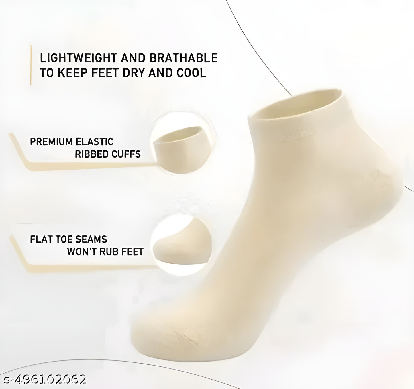 Multicolor Ankle Socks for Girls &amp; Women — Pack of 3