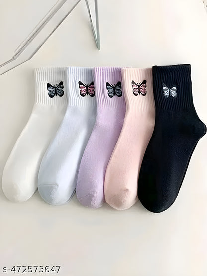 bahuzo — Trendy Ankle Length Socks for Girls &amp; Women (Combo of 5 Pairs)