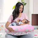 MOM &amp; SON Breast Feeding &amp; Nursing Pillow with Buckle Adjustment and Detachable Cover