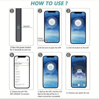 Smart Visual Ear Wax Cleaner (Wi-Fi Otoscope)