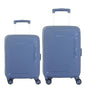 American Tourister Kamilant 68 cm Hard Shell Double Spinner Suitcase (Blue) – Polycarbonate, 2PC Set (C+M), Nexus DW Series