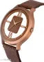 MMD Brown New look Round Open Dial Brown color strap New Fashion Men watch Analog Watch