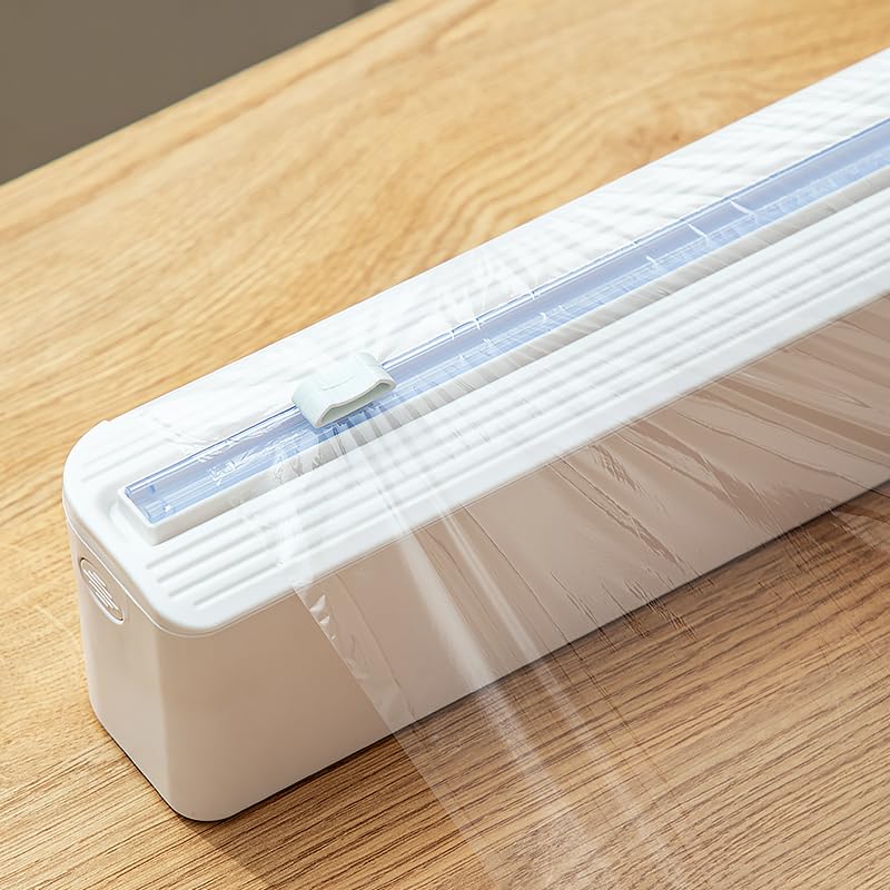 Magnetic Food Wrap Dispenser with Sliding Cutter