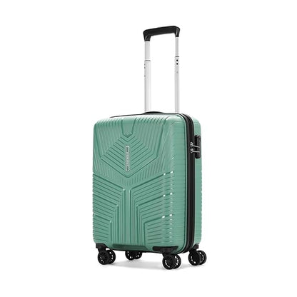Aristocrat 55 cm Travel Hard Case Luggage (Green) – Lightweight Cabin Bag with Combination Lock &amp; 7 Years Warranty