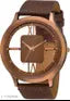 MMD Brown New look Round Open Dial Brown color strap New Fashion Men watch Analog Watch