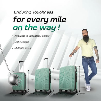 American Tourister Kamilant 68 cm Hard Shell Double Spinner Suitcase (Blue) – Polycarbonate, 2PC Set (C+M), Nexus DW Series