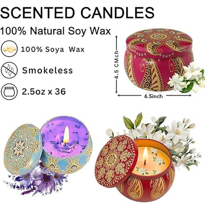 4.5cm Scented Tin Candle (Pack of 3) (Multicolor)