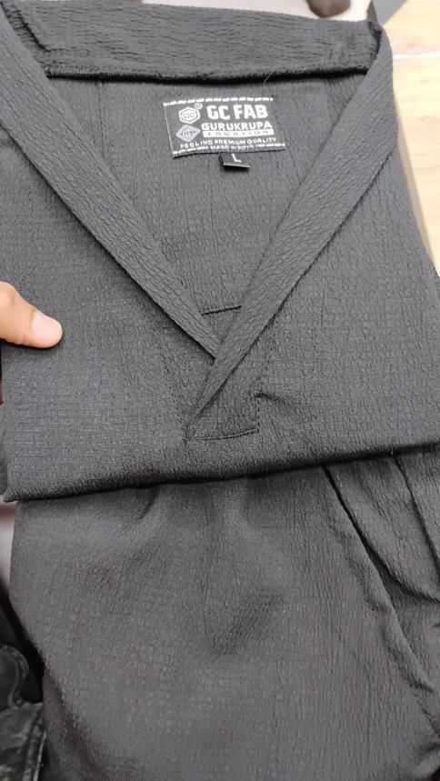 Men's Crinkled Co-Ord Set White