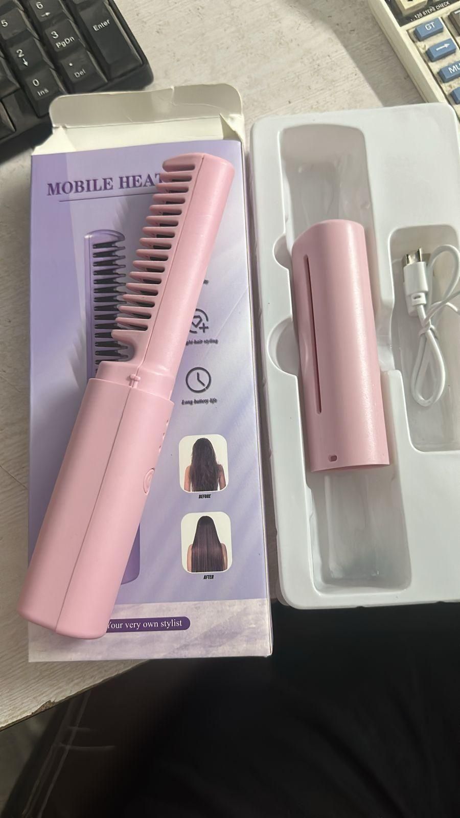 Meneflix Portable Mini Hair Straightener for Women (Cordless &amp; Rechargeable)