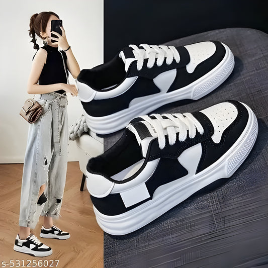 Latest Women’s Sneakers Casual | Lace-Up Lightweight | Stylish Walking Gym Badminton Sports Running Shoes for Women &amp; Girls