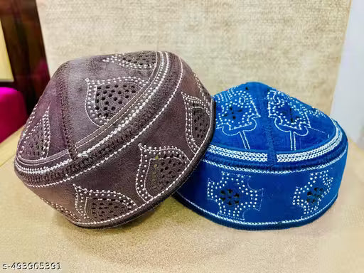 Noor Embroidered Islamic Cap Combo (Pack of 2)