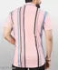 STI Men's Vertical Stripes Regular Spread Collar Pink Shirts