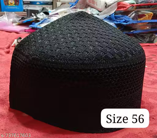 🕌 Premium Namaz Topi — Soft Fabric Islamic Prayer Cap for Men