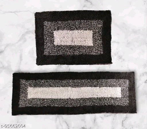 Cotton Super Soft Door Mat &amp; Bath Mat – Super Absorbent (15×40 / 15×23)