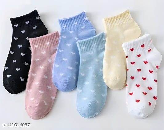 Colorful Ankle Length Socks for Girls &amp; Women – Pack of 5