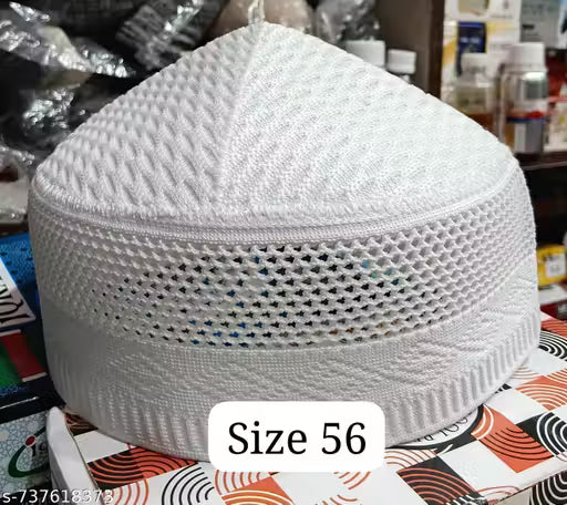 🕌 Premium Namaz Topi — Soft Fabric Islamic Prayer Cap for Men