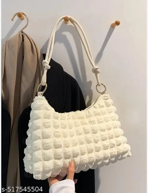 Women Stylish White Handbag